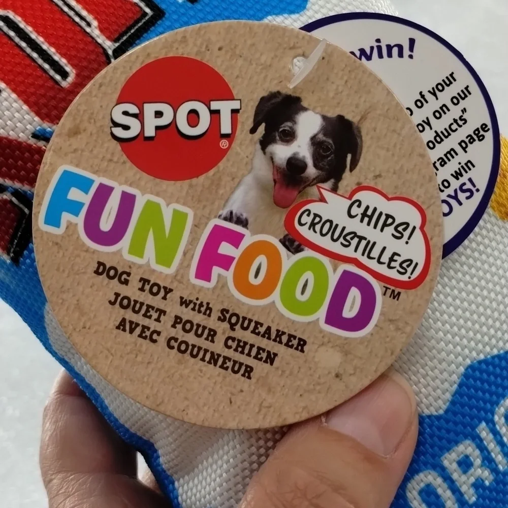 Crinkle and Squeak Dog Toys Ruffles and York chips and Candy